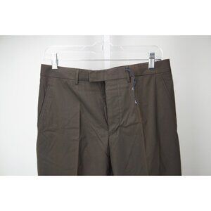 Prada Brown Cotton Blend Dress Pants Sz 48 NEW
